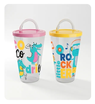 Vaso pitillo 16oz - estampado - surtido