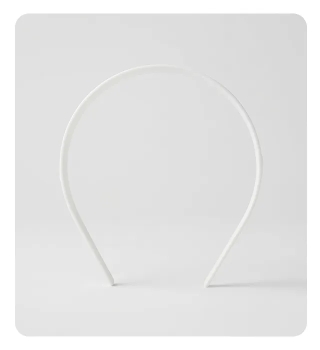 Diadema forrar 10mm - blanco