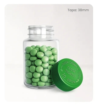 Envase 110 ml - 3.7 Oz | Tapa Push Down 38mm