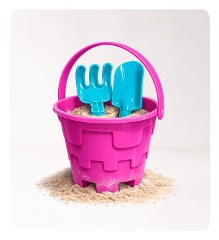 Balde Nº 3 Castillo Con Pala Y Rastrillo