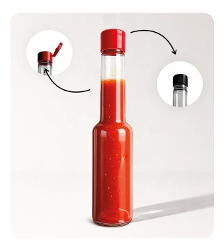 Botella salsera 240 ml - Tapa 24 flip top