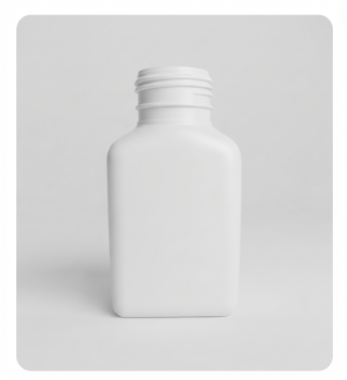 Envase Cuadrado PEAD 170 Ml - 5.7 Oz | Sin tapa - 38mm